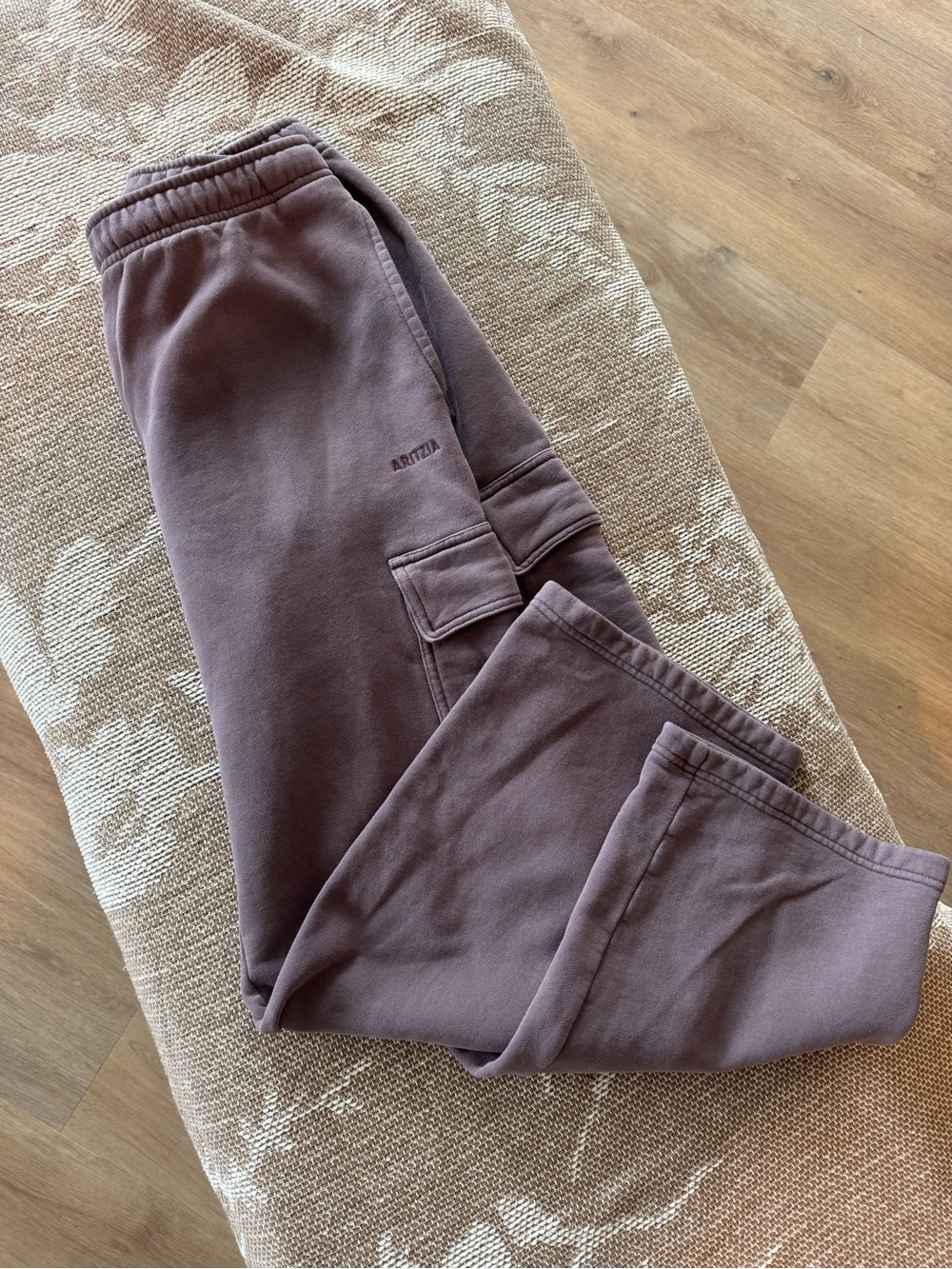Aritzia Brown SweatFleece Cozy Fleece Mega Cargo Sweatpant Medium